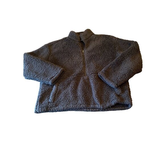 Soma Women's XXL Black Sherpa Fleece Pullover Half Zip Soft & Cozy Polyester - Picture 4 of 5